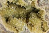 Yellow Crystal Filled Septarian Geode - Utah #98392-1